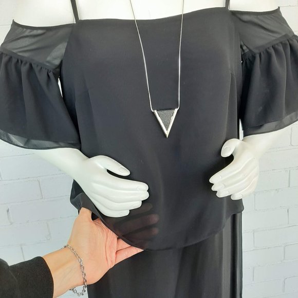 💣NWOT ALL SAINTS Ruffle Dress - Picture 4 of 11